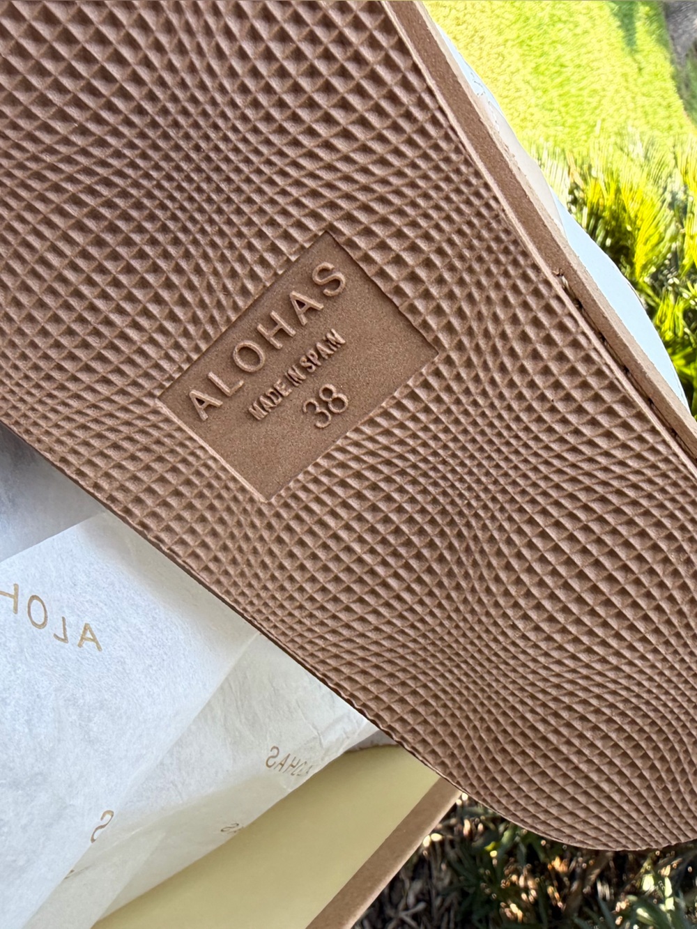 ALOHAS Marshmallow Scacchi Leather Sandals US 7-7.5 EU 38 $250 - Picture 9 of 9